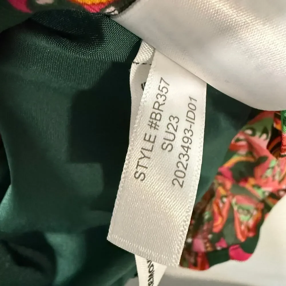 J Crew Womens Dress Ruffle V-neck Mini Pink Green Pattern Floral 12 Girly Flirty
